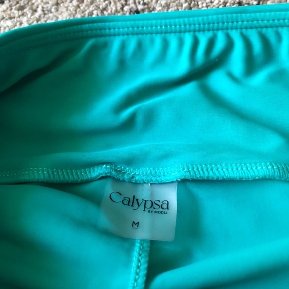 Calypsa Swim Skort - Teal - M - Modest - Picture 3 of 8
